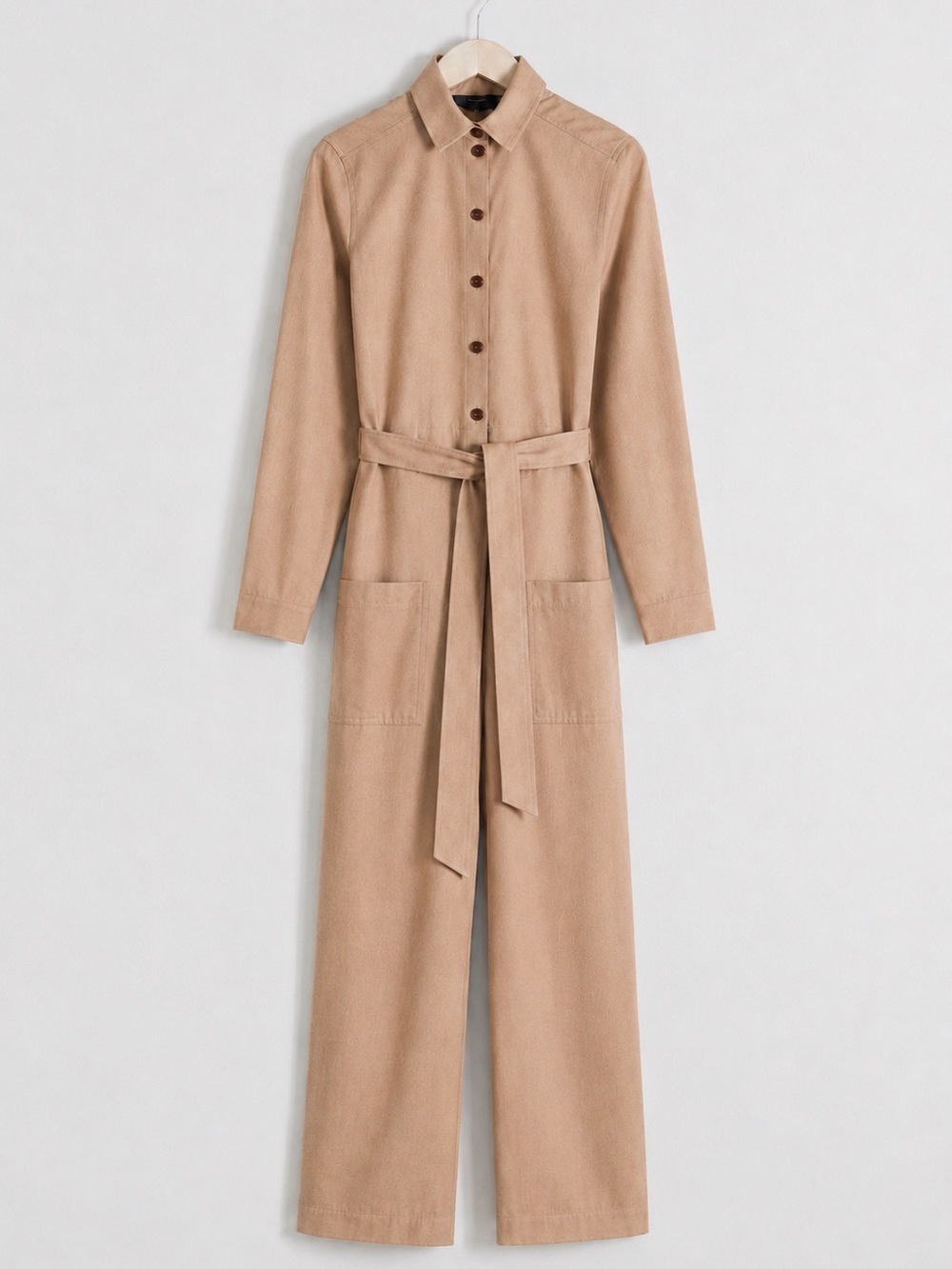 NWT & Other Stories Beige Utility Belted Jumpsuit Size 2